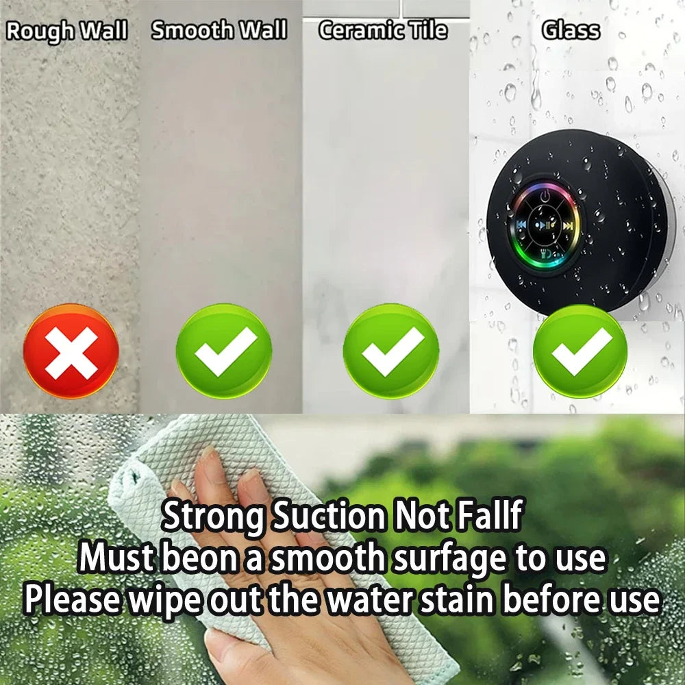 Portable Bluetooth Speaker with LED Lights
