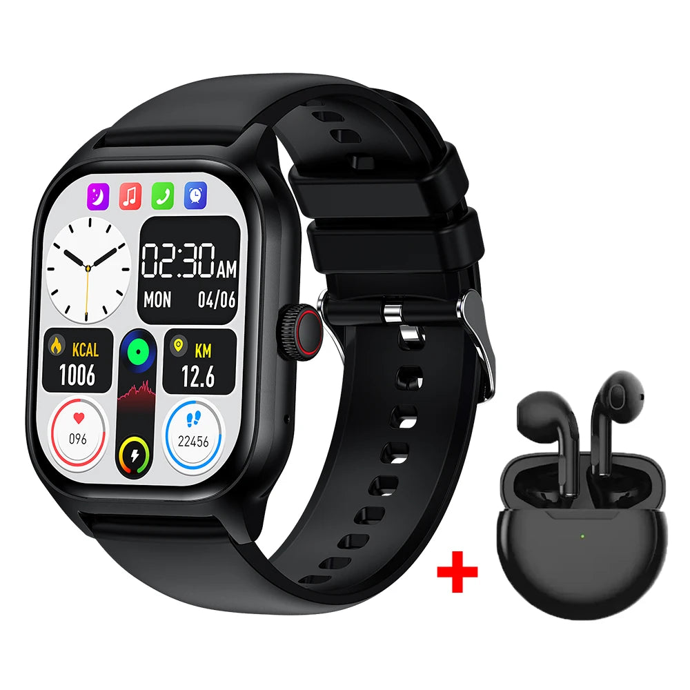 Smart Watch LEMFO LT10 2024 - Android Compatible, Fitness & Sports Tracking, Bluetooth Calling, Music Player, Modern Unisex Design