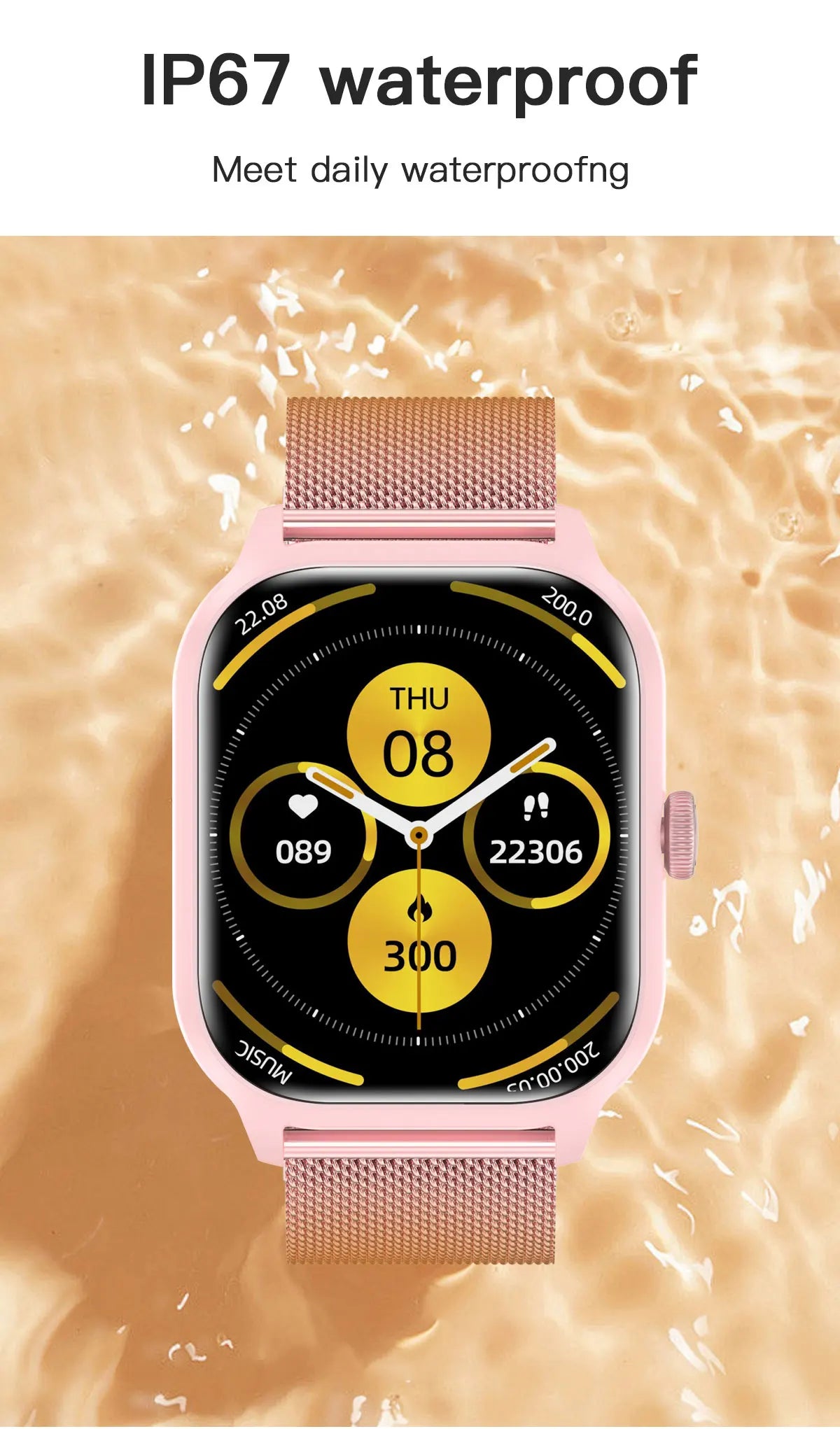 Smart Watch LEMFO LT10 2024 - Android Compatible, Fitness & Sports Tracking, Bluetooth Calling, Music Player, Modern Unisex Design