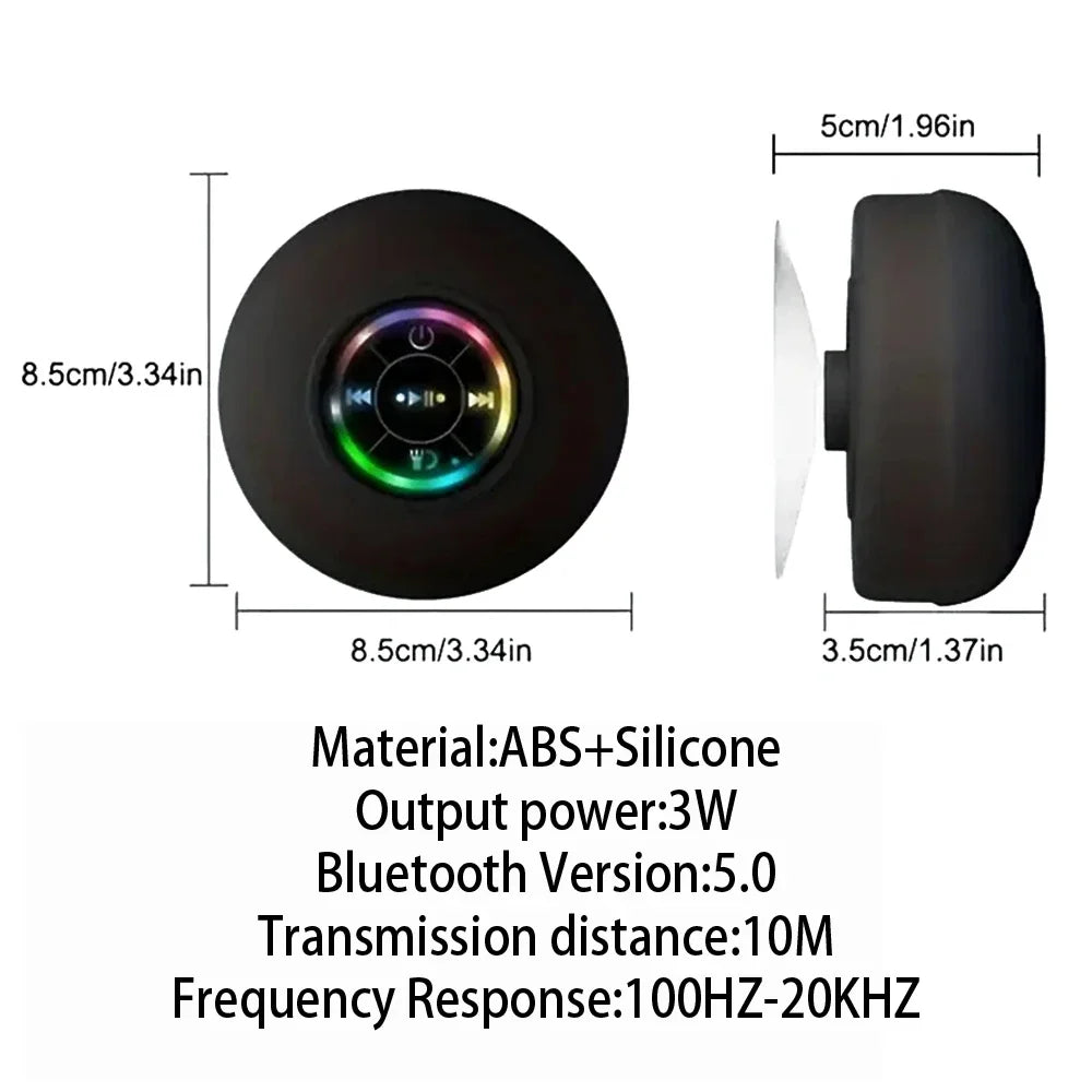 Portable Bluetooth Speaker with LED Lights