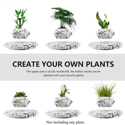 Magnetic Levitating Plant Pot – Floating Rotating Planter for Modern Home Décor