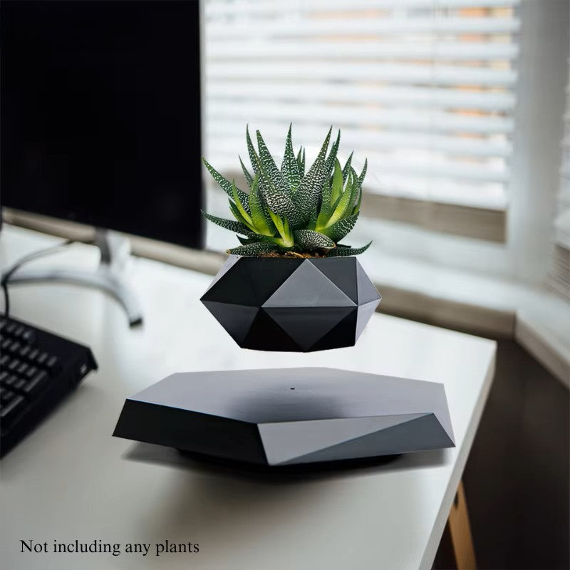 Magnetic Levitating Plant Pot – Floating Rotating Planter for Modern Home Décor