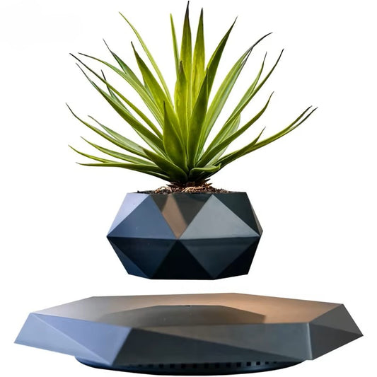 Magnetic Levitating Plant Pot – Floating Rotating Planter for Modern Home Décor