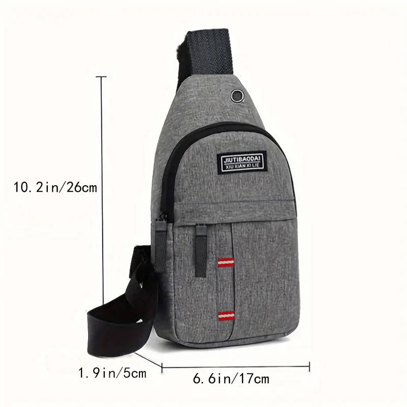 Outdoor Explorer Diagonal Chest Bag – Lightweight Bike Shoulder Pocket with Secure Oxford Fabric