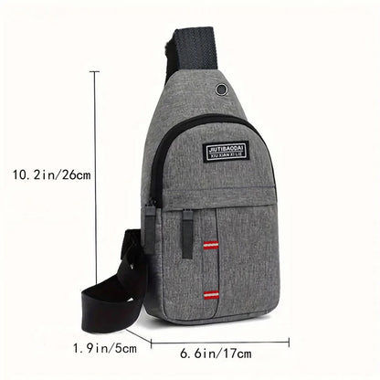Outdoor Explorer Diagonal Chest Bag – Lightweight Bike Shoulder Pocket with Secure Oxford Fabric