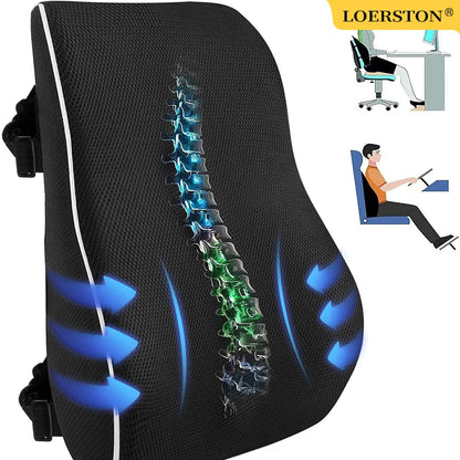 ComfortRest Lumbar Support Cushion - Ultimate Back Relief for Home, Office & Car