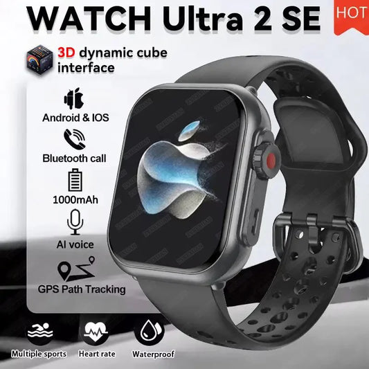 UltraMax Smartwatch 1.85" HD Full Touch Screen  - 1000mAh Battery, Bluetooth Call, IP68 Waterproof, Compatible with Apple Watch Ultra 2