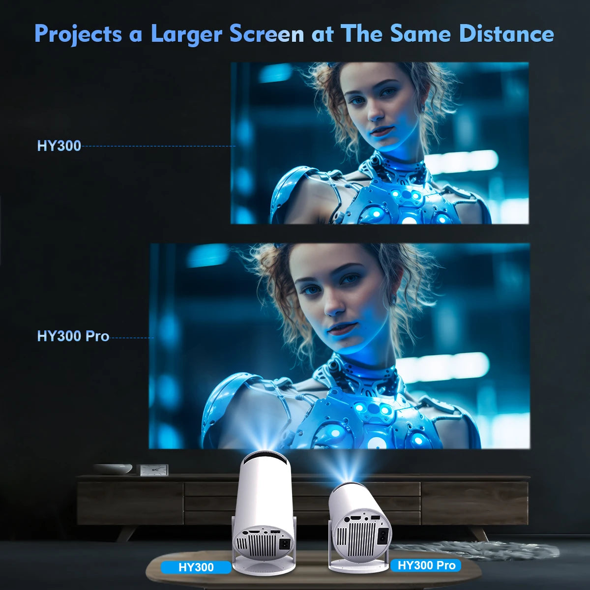 Premium Cubic Pro Smart Projector - 4K Support - Indoor/Outdoor Cinema Experience