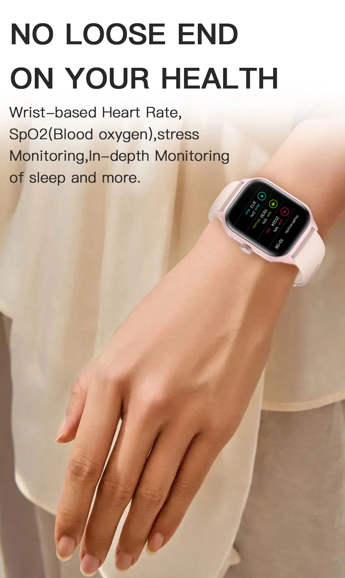 Smart Watch LEMFO LT10 2024 - Android Compatible, Fitness & Sports Tracking, Bluetooth Calling, Music Player, Modern Unisex Design