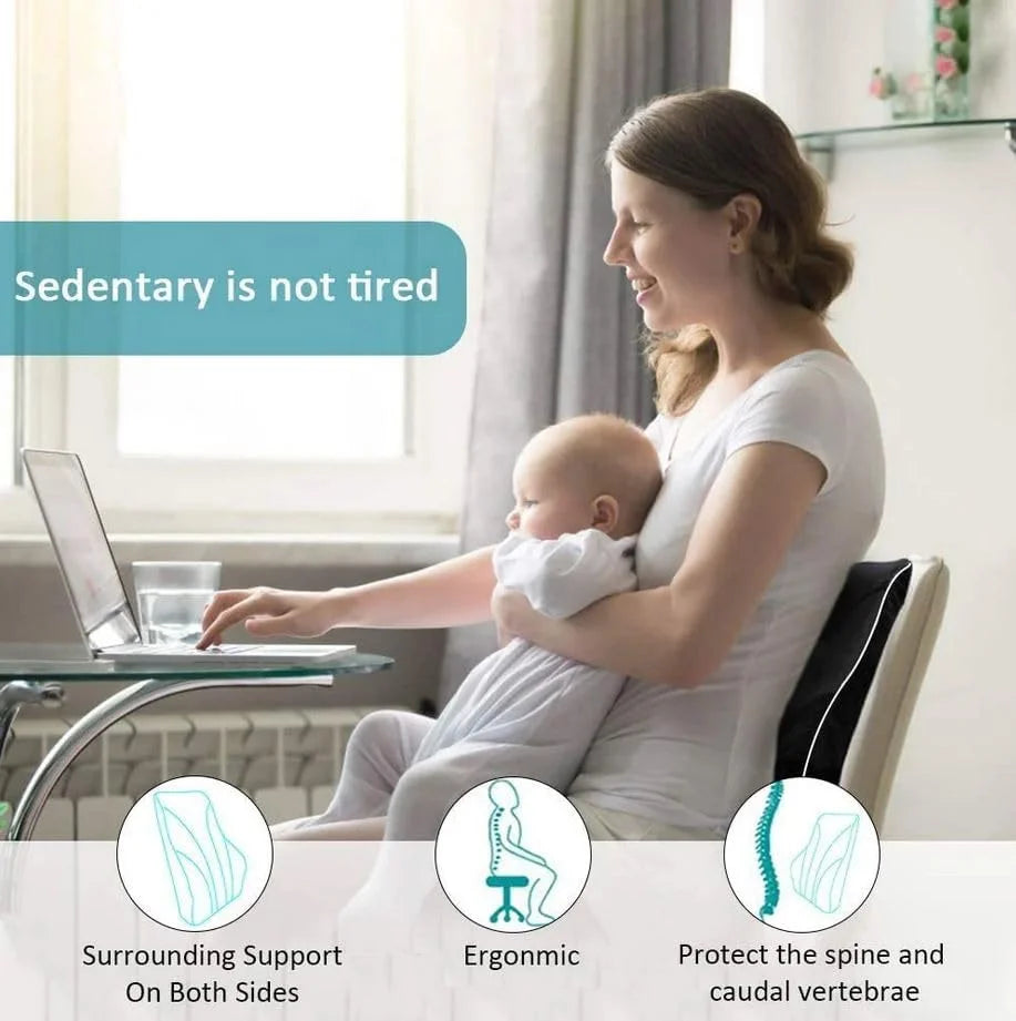 ComfortRest Lumbar Support Cushion - Ultimate Back Relief for Home, Office & Car