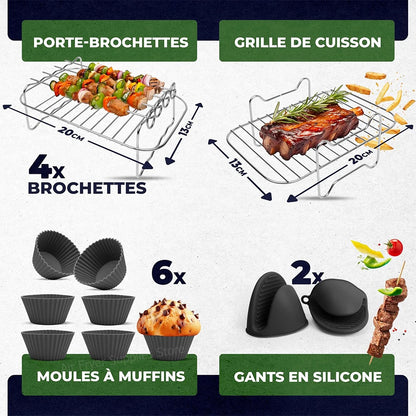 AirMaster Complete Air Fryer Kit - Elevate Your Cooking Experience with Versatile, Non-Stick Accessories