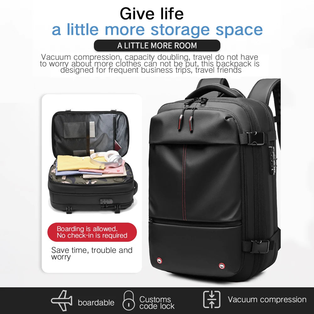 TripGuard Max – 3-in-1 Expandable Travel & Laptop Backpack with Lock
