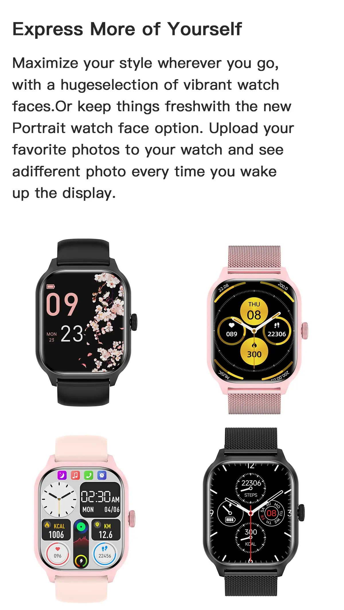 Smart Watch LEMFO LT10 2024 - Android Compatible, Fitness & Sports Tracking, Bluetooth Calling, Music Player, Modern Unisex Design