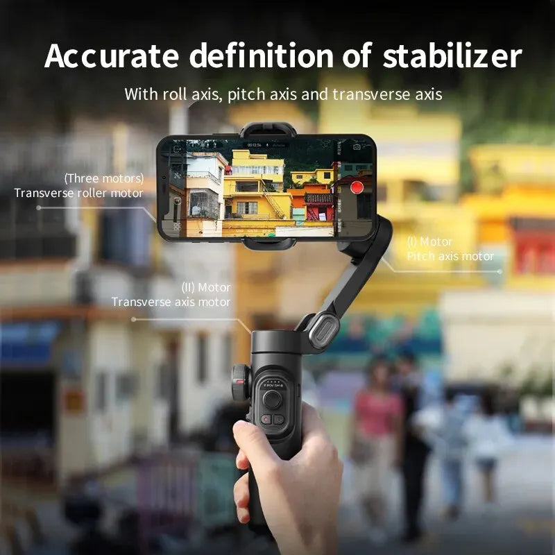 SmartXE 3-Axis Phone Gimbal | AI Face Tracking Stabiliser for iPhone & Android Vlogging