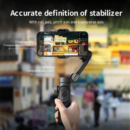 SmartXE 3-Axis Phone Gimbal | AI Face Tracking Stabiliser for iPhone & Android Vlogging