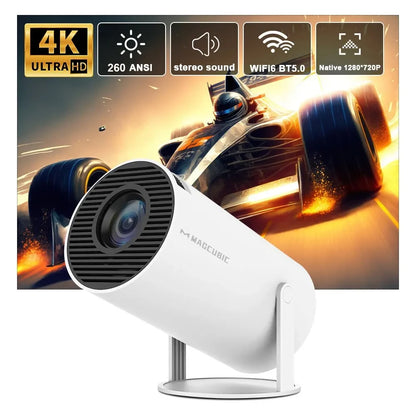 Premium Cubic Pro Smart Projector - 4K Support - Indoor/Outdoor Cinema Experience
