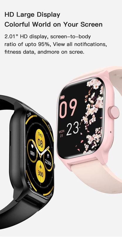 Smart Watch LEMFO LT10 2024 - Android Compatible, Fitness & Sports Tracking, Bluetooth Calling, Music Player, Modern Unisex Design