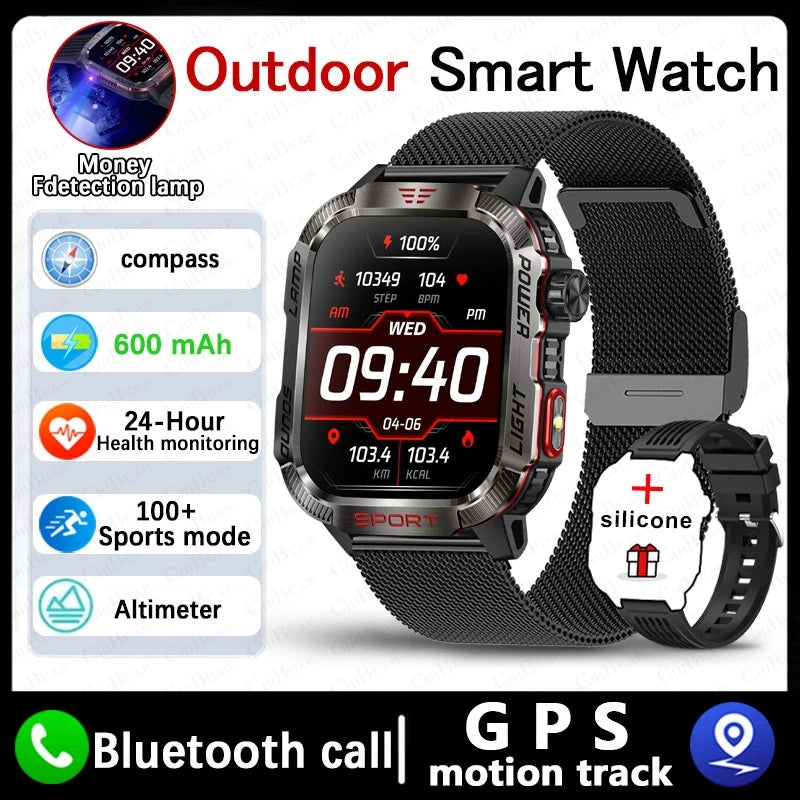 TactiCore GPS Smartwatch – Military Outdoor Tracker for Men