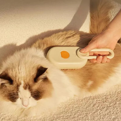 Multi-Function Pet Hair Removal Brush – Electric Comb with Steam Spray & Anti-Flying Hair Technology