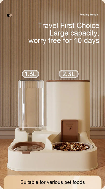Paws & Drink Duo – Automatic 2-in-1 Cat Feeder & Water Dispenser