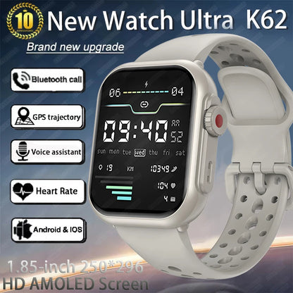 UltraMax Smartwatch 1.85" HD Full Touch Screen  - 1000mAh Battery, Bluetooth Call, IP68 Waterproof, Compatible with Apple Watch Ultra 2
