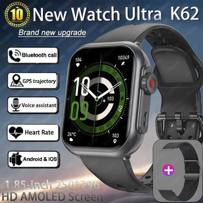 UltraMax Smartwatch 1.85" HD Full Touch Screen  - 1000mAh Battery, Bluetooth Call, IP68 Waterproof, Compatible with Apple Watch Ultra 2