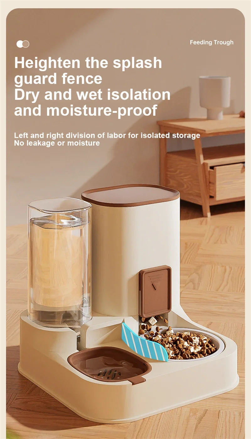 Paws & Drink Duo – Automatic 2-in-1 Cat Feeder & Water Dispenser