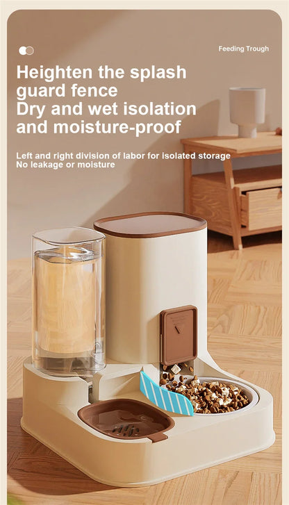 Paws & Drink Duo – Automatic 2-in-1 Cat Feeder & Water Dispenser