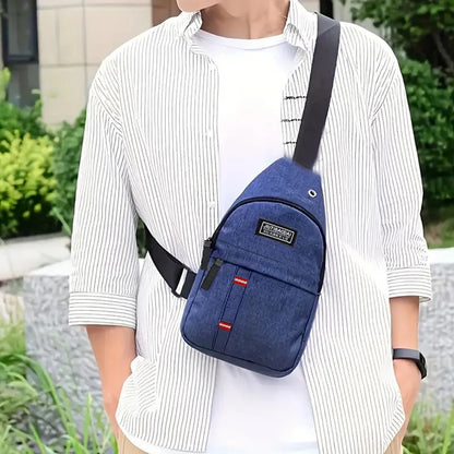 Outdoor Explorer Diagonal Chest Bag – Lightweight Bike Shoulder Pocket with Secure Oxford Fabric