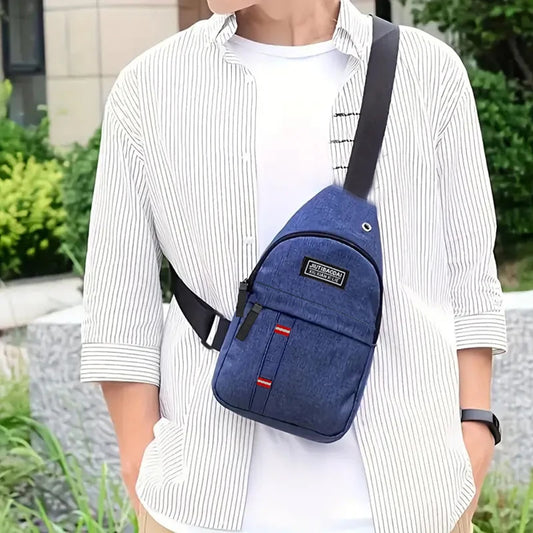 Outdoor Explorer Diagonal Chest Bag – Lightweight Bike Shoulder Pocket with Secure Oxford Fabric