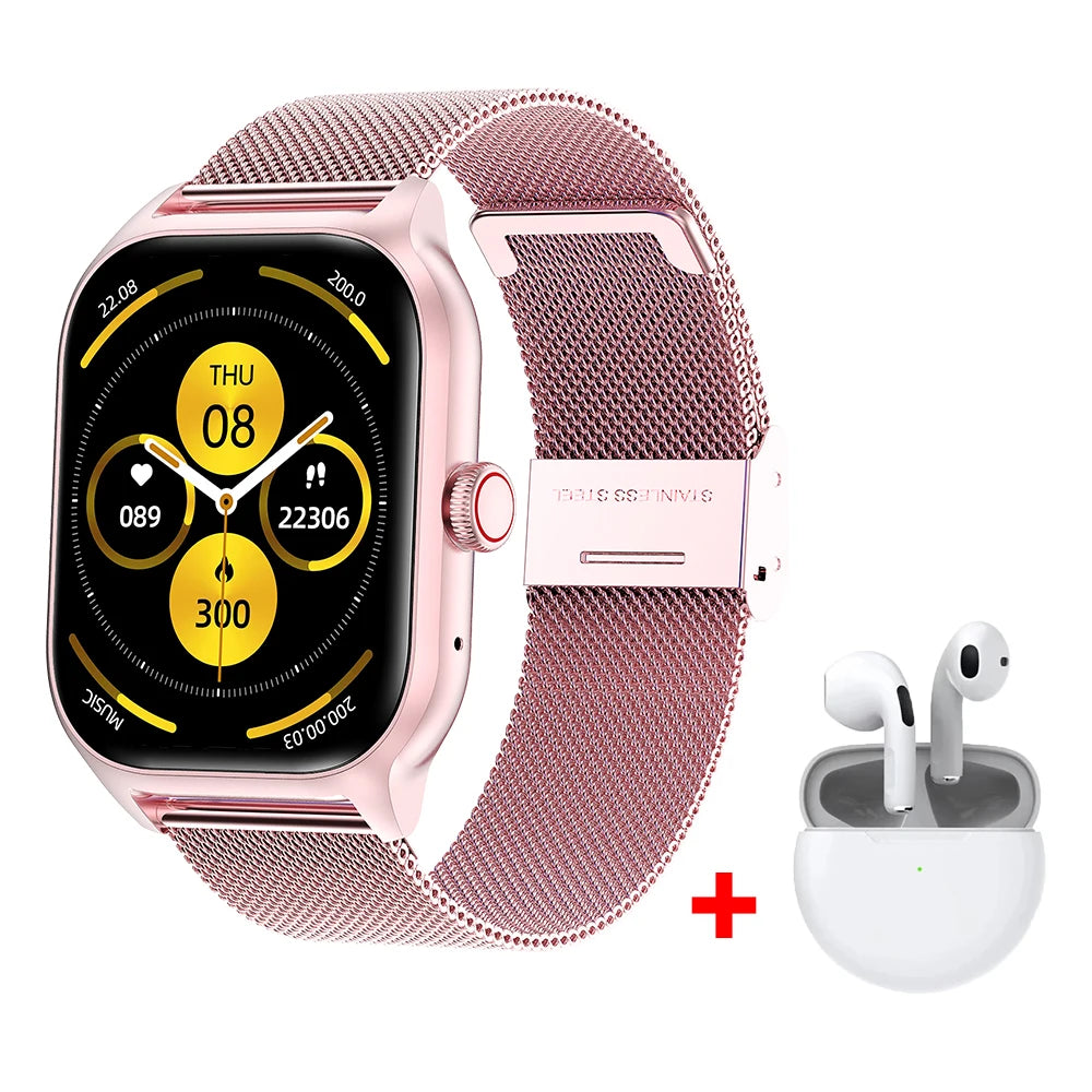 Smart Watch LEMFO LT10 2024 - Android Compatible, Fitness & Sports Tracking, Bluetooth Calling, Music Player, Modern Unisex Design