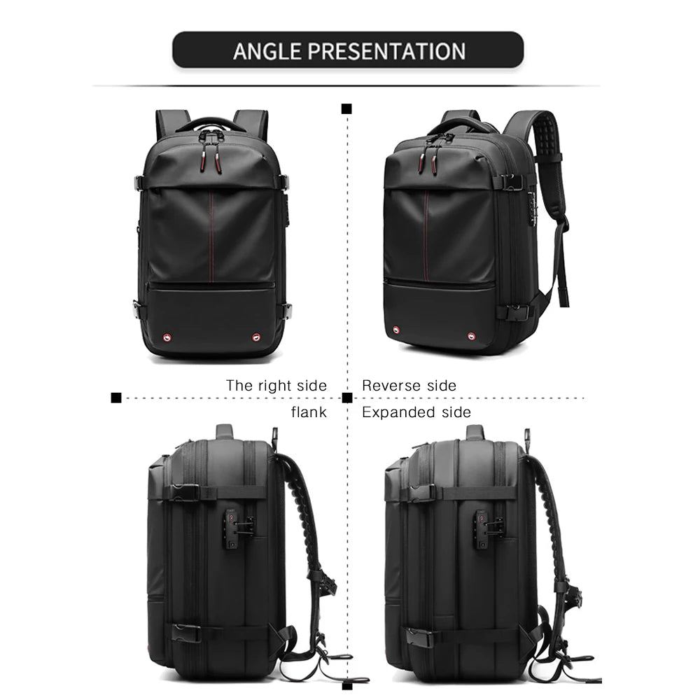 TripGuard Max – 3-in-1 Expandable Travel & Laptop Backpack with Lock