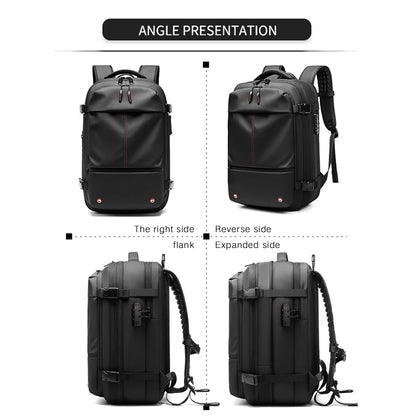 TripGuard Max – 3-in-1 Expandable Travel & Laptop Backpack with Lock