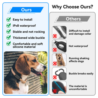 PawTag Guard - Waterproof Samsung Galaxy SmartTag2 Dog Collar Holder, 2 Pack Silicone Protective Case for Pet Tracking (Dogs & Cats)