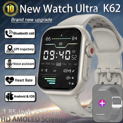 UltraMax Smartwatch 1.85" HD Full Touch Screen  - 1000mAh Battery, Bluetooth Call, IP68 Waterproof, Compatible with Apple Watch Ultra 2