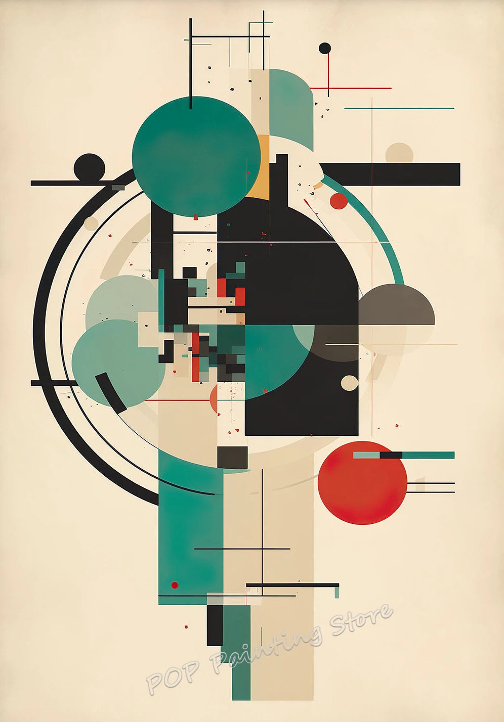 Retro Form – Mid-Century Bauhaus Architecture Wall Décor