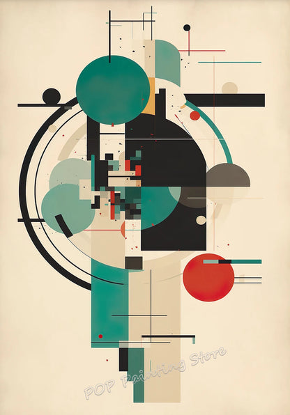 Retro Form – Mid-Century Bauhaus Architecture Wall Décor