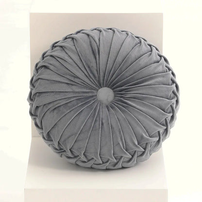 Velvet Harvest – Hand-Sewn Pleated Pumpkin Cushion