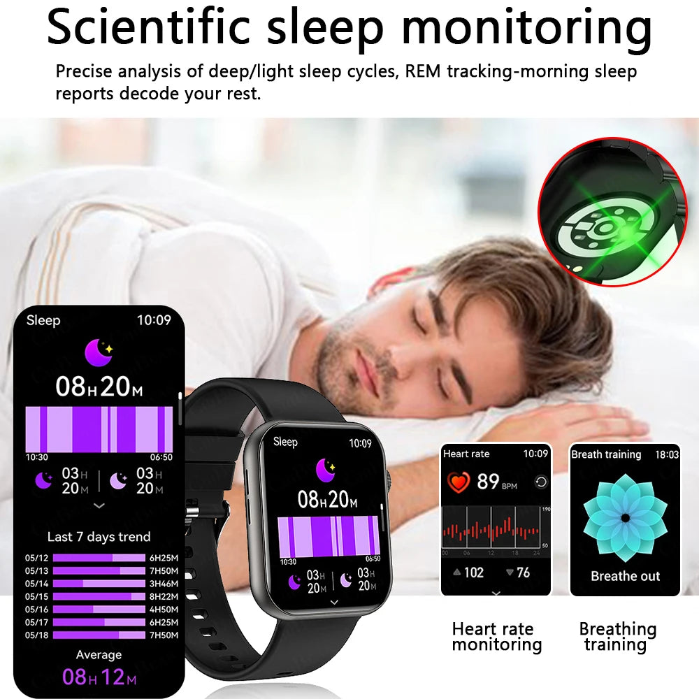 CorePulse Smartwatch 1.9" HD Screen - Bluetooth Call, Heart Rate Monitor, Sports Tracking, Waterproof - Compatible with Android & iOS Phones