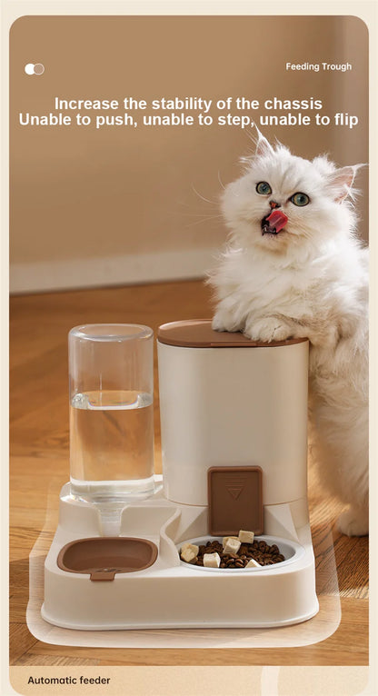 Paws & Drink Duo – Automatic 2-in-1 Cat Feeder & Water Dispenser
