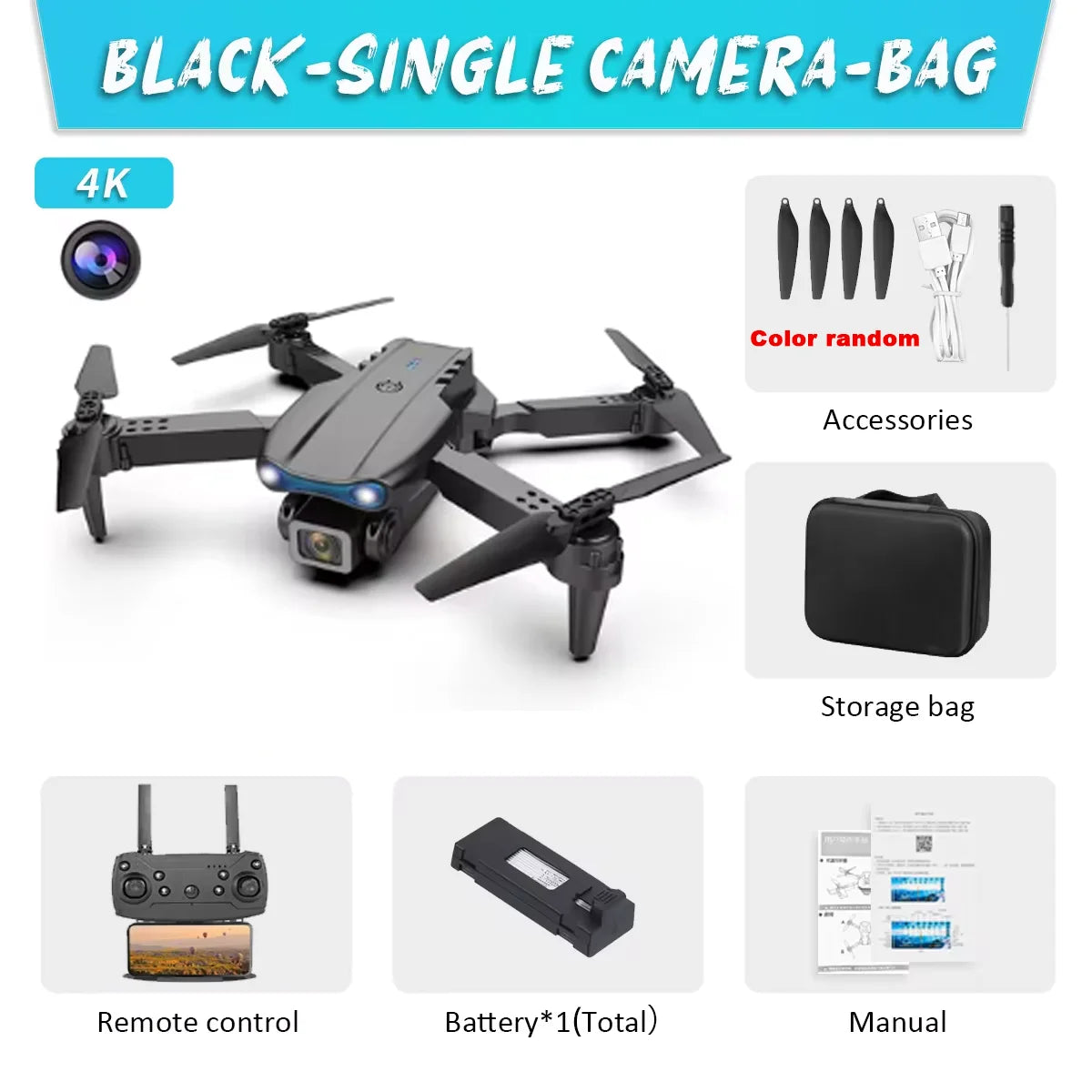 Complete Aero Vision Drone kit with included accessories