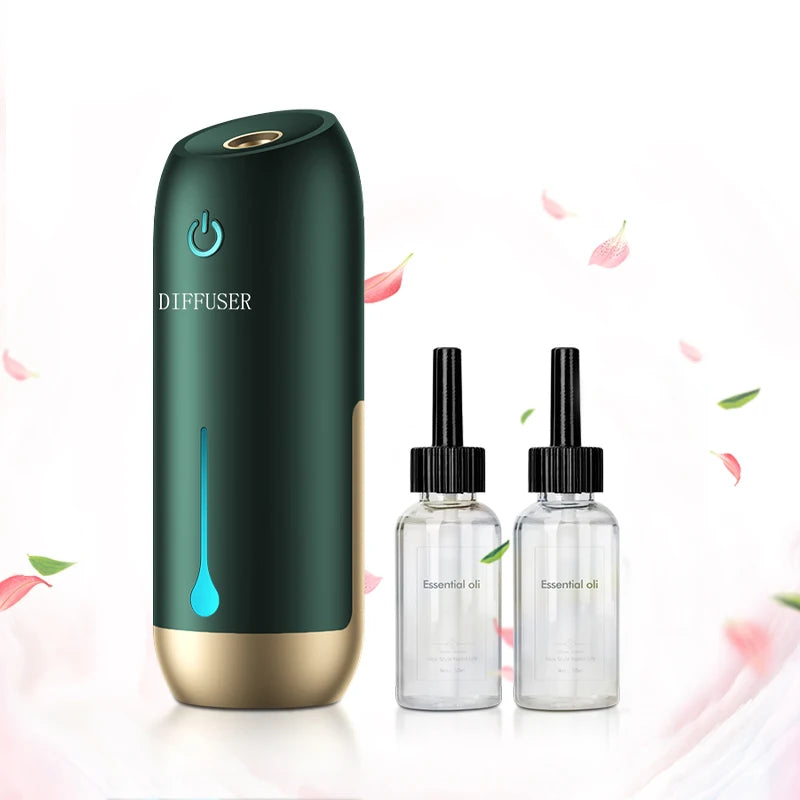 Aroma diffuser with lavender essential oil bottle for relaxation