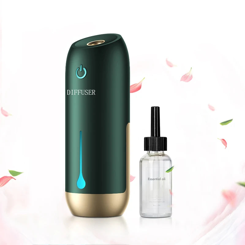 Aroma diffuser with lavender essential oil bottle for relaxation