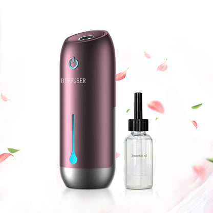 Aroma diffuser with lavender essential oil bottle for relaxation