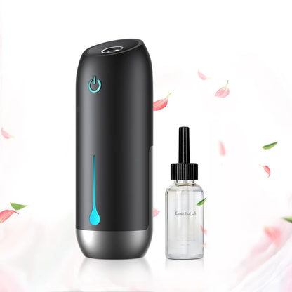Aroma diffuser with lavender essential oil bottle for relaxation