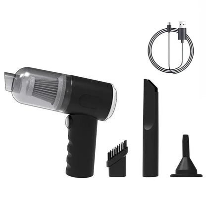 PowerSuction 9000 package contents including vacuum cleaner, charging cable, and attachments