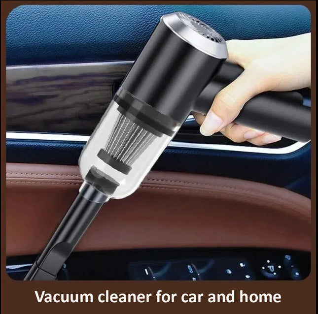 PowerSuction 9000 wireless mini vacuum cleaner in use for quick cleaning tasks