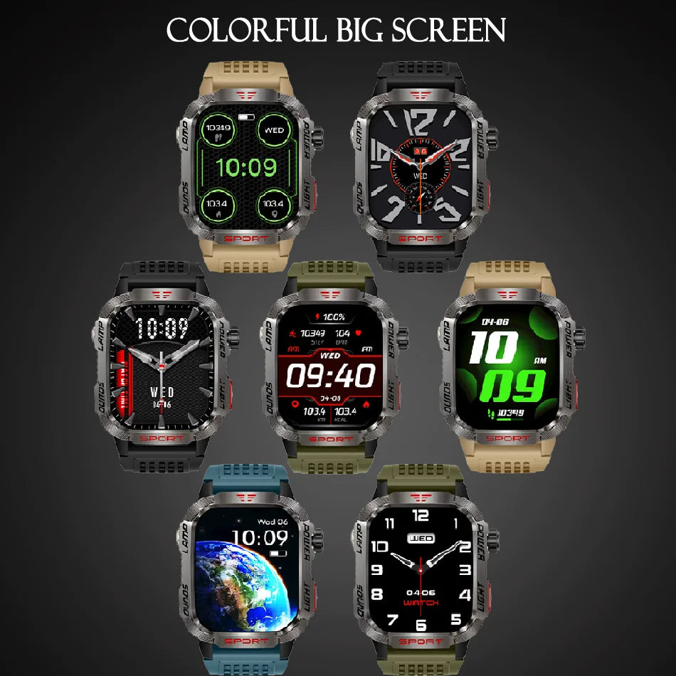 Military style TactiCore GPS smartwatch with rugged outdoor performance.