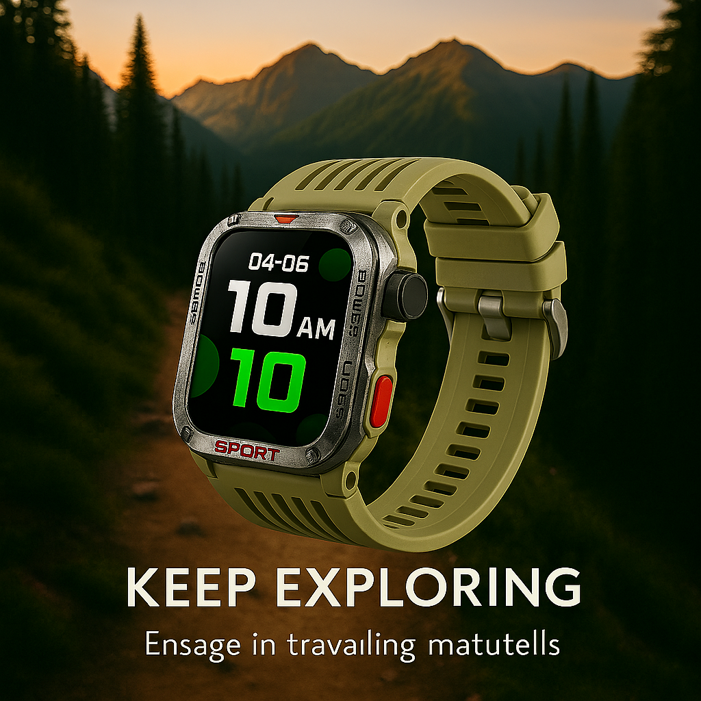 TactiCore GPS Smartwatch – Military Outdoor Tracker for Men
