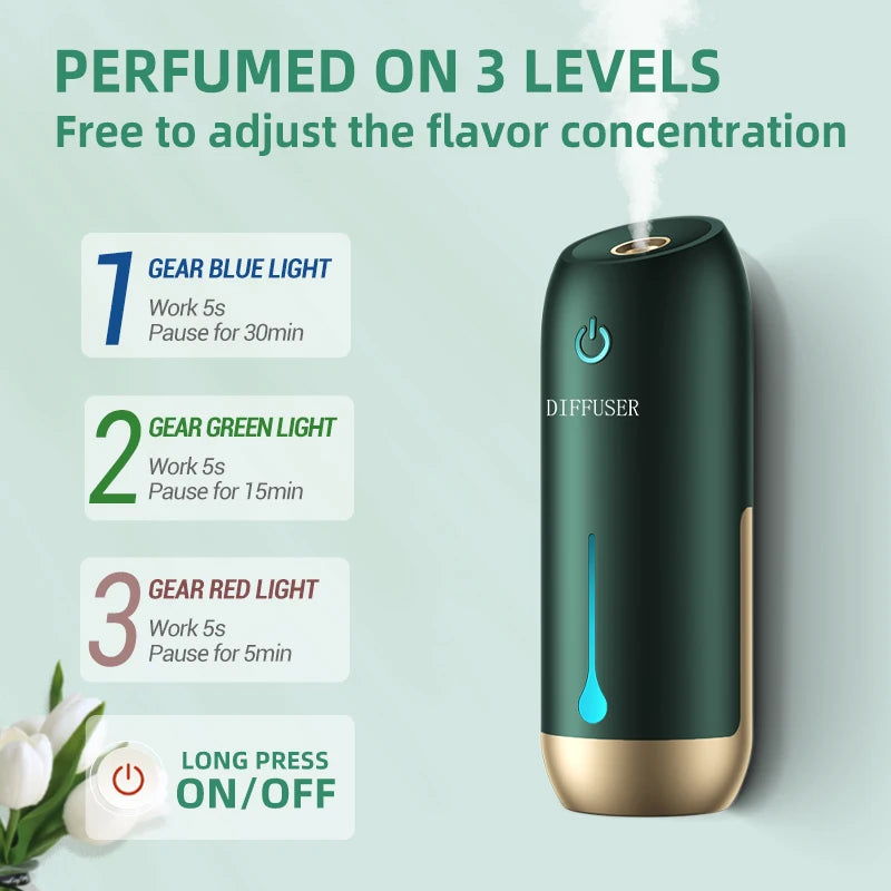 Ultrasonic aromatherapy diffuser adding calming fragrance to living room